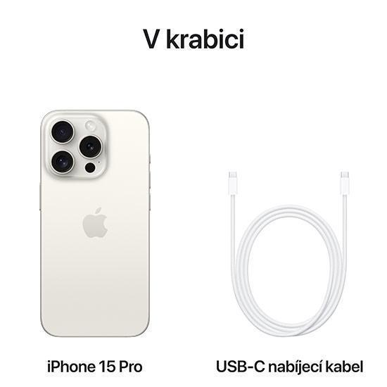 Apple iPhone 15 Pro, 128GB alb titan | MPSTORE.RO